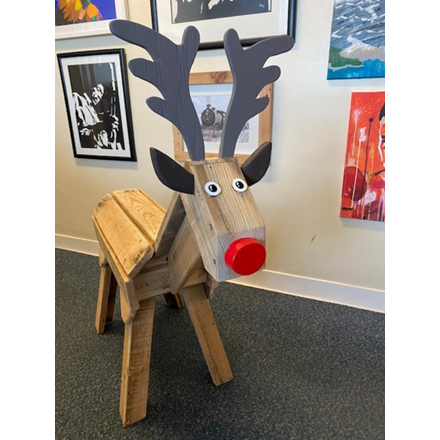 A wooden reindeer Image