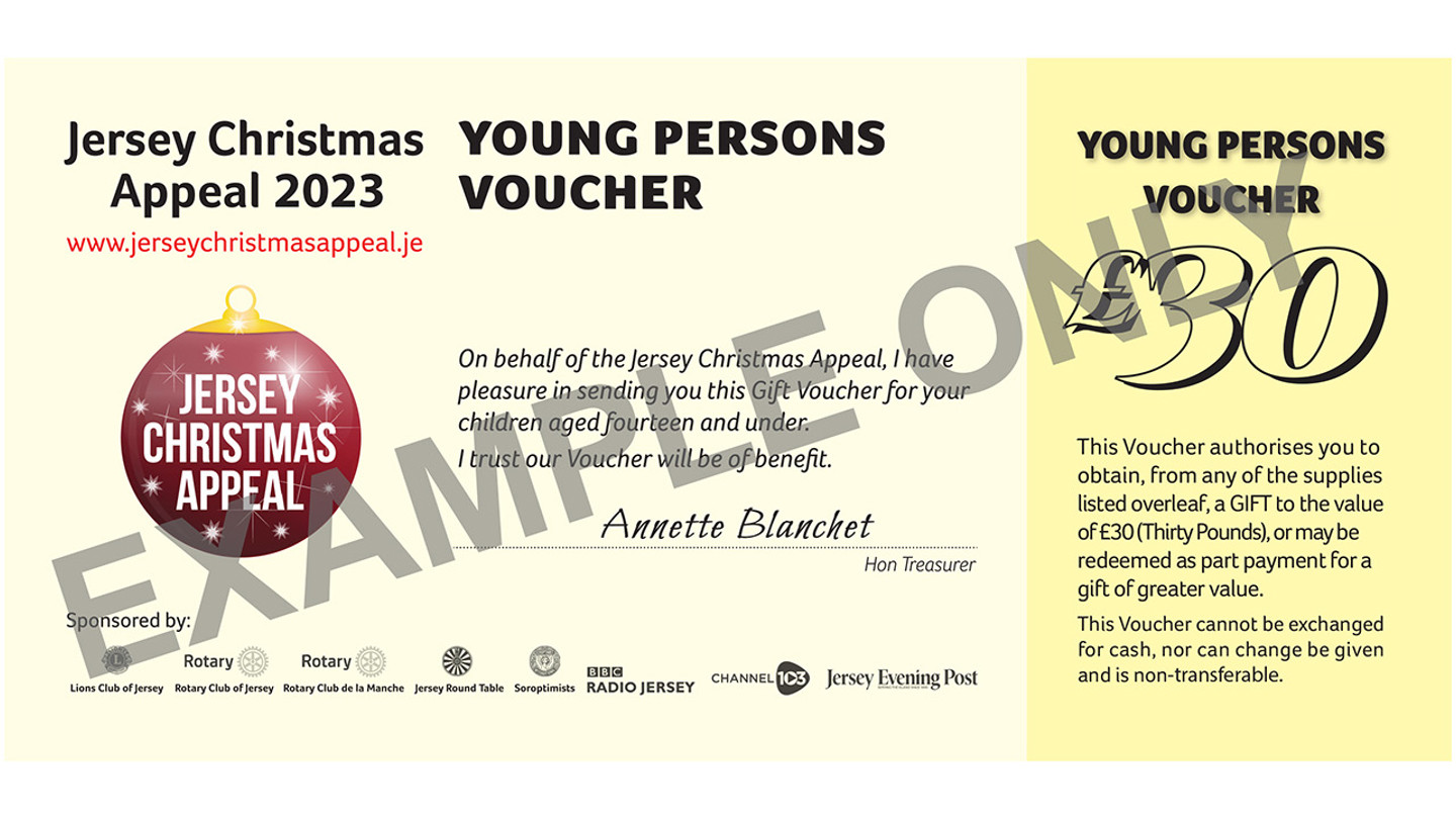 £30 young persons voucher - Example only